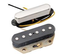 The Revival Pickups RPT2 Heartbreaker Vintage Style Alnico 3 Neck Bridge Pickups Set for Tele Style Electric Guitar, Nickel