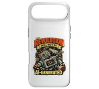The Revolution Will Not Be AI Generated Funny Retro Robot Case for iPhone Air
