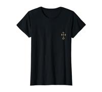 The Rhombus Diamonds Gold Cross Value Graphic T-Shirt, Women, Black, M