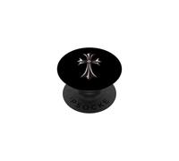 The rhombus Shine Diamonds Silver Cross PopSockets Adhesive PopGrip