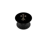The rhombus Shine Pave Diamonds Gold Cross PopSockets Adhesive PopGrip