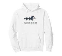 The Rhythm Of The Ride Horse Waveform Equestrian Design Pullover Hoodie