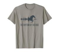 The Rhythm of The Ride Horse Waveform Equestrian Design T-Shirt