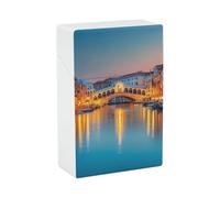 The Rialto Bridge's Italy Night Novelty Cigarette Case Box Lightweight Plastic 20 Pcs Cigarettes Holder