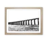 The Ribblehead Viaduct in Yorkshire Painting Framed Print | A2 Oak Framed Wall Art | Ready to Hang | Modern Historical Picture | Living Room Bedroom Lounge Office