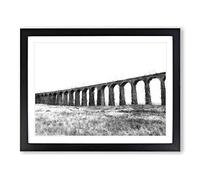 The Ribblehead Viaduct In Yorkshire Painting Modern Art Framed Print | A2 Black Framed Wall Art | Ready to Hang | Modern Historical Picture | Living Room Bedroom Lounge Office