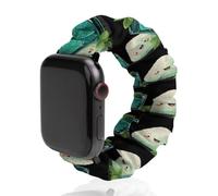 The Rice Ball Drinks with Mint Scrunchie Watch Band Elastic | Polyester Wristbands Quick Release Replacement Straps Compatible with IWatch
