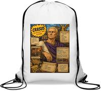 The Richest Man In Rome Gym Sack Casual Drawstring Bag White