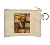 The Richest Man in Rome Key Chain Coin Purse Beige