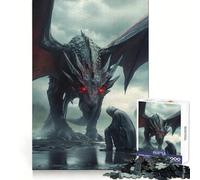 The Rider Kneeling to The Dragon Jigsaw Puzzles 1000 Piece for Adults Mental Logic Toy Peaceful Fun Firm Cut Cherished Gift (38x26cm)