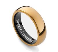 The Ridge Tungsten Rings For Men - Mens Wedding Band - Strong, Durable and Scratch-Resistant Rounded 6mm Ring With Silicone Band