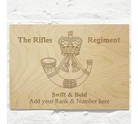 The Rifles Regiment Personalised Add Name Custom Wooden wall sign Plaques 21x15cm (8.2"x5.9")