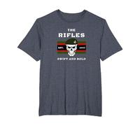 The Rifles T-Shirt, Men's Big and Tall, Heather Blue, 4X Tall