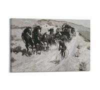 The Right of The Road by Frederic Remīngtōn Painting Art Poster Print Photo Art Canvas Home Decorative Bedroom Modern Decors 24x36inch(60x90cm)