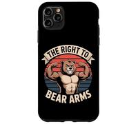 The Right To Bear Arms Funny Muscular Bear Pun Case for iPhone 11 Pro Max