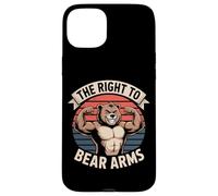 The Right To Bear Arms Funny Muscular Bear Pun Case for iPhone 15 Plus