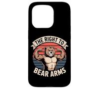 The Right To Bear Arms Funny Muscular Bear Pun Case for iPhone 15 Pro