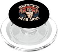 The Right To Bear Arms Funny Muscular Bear Pun PopSockets PopGrip for MagSafe