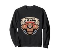 The Right To Bear Arms Muscular Bear Retro Sweatshirt