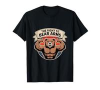 The Right to Bear Arms Muscular Bear Retro T-Shirt