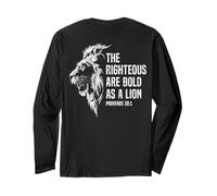 The Righteous are Bold As A Lion Christian Proverbs 28:1 Long Sleeve T-Shirt