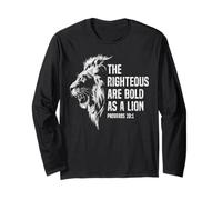 The Righteous are Bold As A Lion Christian Proverbs 28:1 Long Sleeve T-Shirt