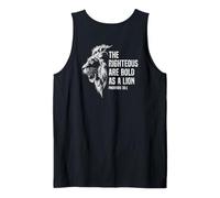 The Righteous are Bold As A Lion Christian Proverbs 28:1 Tank Top