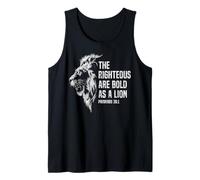 The Righteous are Bold As A Lion Christian Proverbs 28:1 Tank Top