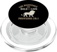 The Righteous Are Bold as a Lion Proverbs 28:1 Christian PopSockets PopGrip for MagSafe