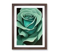 The Righteous Flower Framed Print | A2 Walnut Framed Wall Art | Ready to Hang | Modern Floral Picture | Living Room Bedroom Lounge Office
