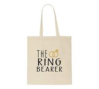 The Ring Bearer Wedding Statement [WED17] tote style shopping bag - natural
