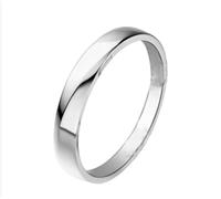 The Ring for Men Ring Sterling Silver Band 18K White Gold Polish Size R 1/2 Solid Not Plated Modern for Sister Engagement Jewelry