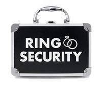 THE RING LEGEND Ring Security Ring Bearer Briefcase with Padded Slits to Hold Rings - Ring Bearer Gifts - Wedding Ring Security Case for Kids - Special Agent Ring Bearer Box Boys Security
