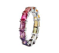 The Ring of Multi Zircon Women Simple Fashion Jewellery Popular Accessories Egg Cup Rings Silicone, 7, Metal, No Gemstone