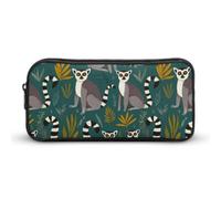The Ring-Tailed Lemur Pencil Case with Zipper Pen Pouch