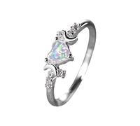 The Rings 1 Aobao Moon Three Rings on Both Sides Simple and Personalised Small and Luxury Ring Finger Rings Hanging, A, Metal, No Gemstone