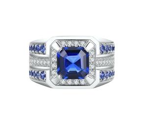 The Rings Books Original Wedding Ring Light Six Zircon Couple Engagement and Proposal Ring Elastic (Silver, 13)