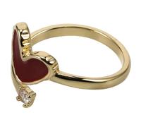 The Rings Round Open Promise Love Adjustable for Shaped Band Heart Ring Zircon