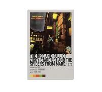 The Rise And Fall of Ziggy Stardust And The Spiders From Mars - David Bowie Posters Printing Wall Art Vintage Poster Decorative Painting Aesthetic Canvas Decor for Living Room Bed Room 12x18inch(30x45