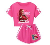The Rise of Red Girls Pyjamas Teen Sleepwear Yoga Slow Jogging Clothes Short Sleeve Pjs Top & Shorts Suit 2Pcs