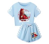 The Rise of Red Girls Pyjamas Teen Sleepwear Yoga Slow Jogging Clothes Short Sleeve Pjs Top & Shorts Suit 2Pcs