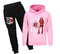 The Rise of Red Girls Tracksuit Teen Sweatshirt & Pant Slow Jogging Clothes Pullover Hoodie Suit 2Pcs