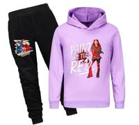 The Rise of Red Girls Tracksuit Teen Sweatshirt & Pant Slow Jogging Clothes Pullover Hoodie Suit 2Pcs
