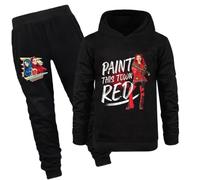 The Rise of Red Girls Tracksuit Teen Sweatshirt & Pant Slow Jogging Clothes Pullover Hoodie Suit 2Pcs