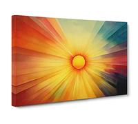 The Rising Sunset Vol.2 Canvas Print | Gallery Wrapped 30mm Frame Wall Art | 30x20 inches | Ready to Hang | Abstract Landscape Picture | Living Room Bedroom Lounge Office