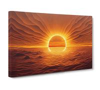 The Rising Sunset Vol.5 Canvas Print | Gallery Wrapped 30mm Frame Wall Art | 30x20 inches | Ready to Hang | Abstract Landscape Picture | Living Room Bedroom Lounge Office