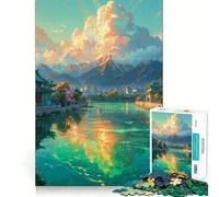 The River Journey 1000 Piece Jigsaw Puzzles for Teenagers Logic Sense Toy Peaceful Fun Smooth Edge Creative Gift (38x52cm)