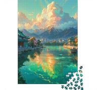 The River Journey 1000-Piece Puzzle for Adults, 52x38cm/1000pcs, Low-dust Pieces for A Tidier Table; Easy to Continue on Another Evening