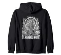 The Road Ends In Glory Camino Cathedral Zip Hoodie