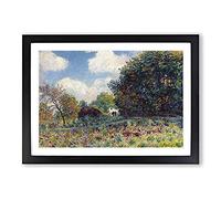The Road in The Woods by Alfred Sisley Framed Print | A2 Black Framed Wall Art | Ready to Hang | Modern Landscape Picture | Living Room Bedroom Lounge Office